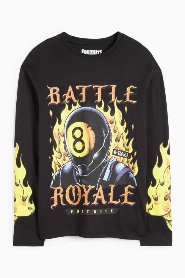 Copii - Băieți - Fortnite - tricou cu mânecă lungă - negru