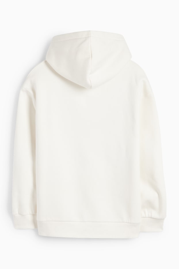 Children Girls - Teddy bear - hoodie - cremewhite