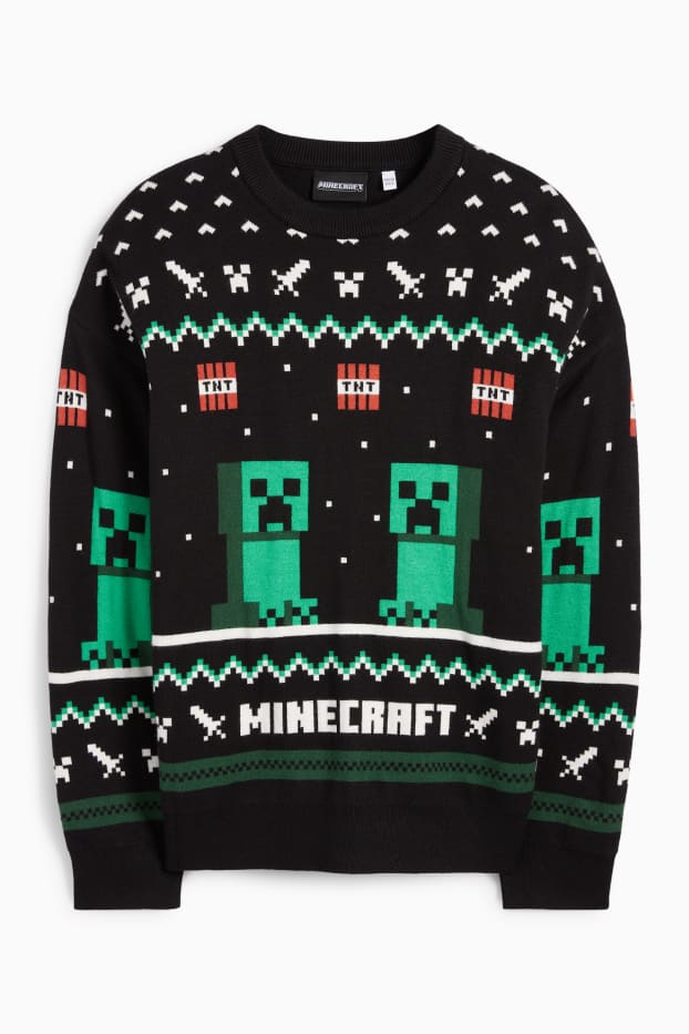 Copii - Băieți - Minecraft - pulover - negru