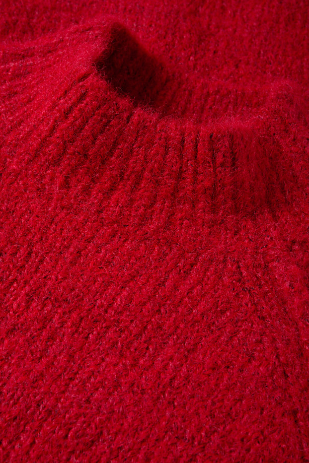 Femei - Rochie din tricot - straight fit - roșu