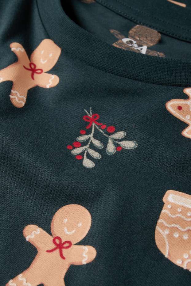 Dámské - Mini Me - dámské vánoční pyžamo - se vzorem - tmavozelená