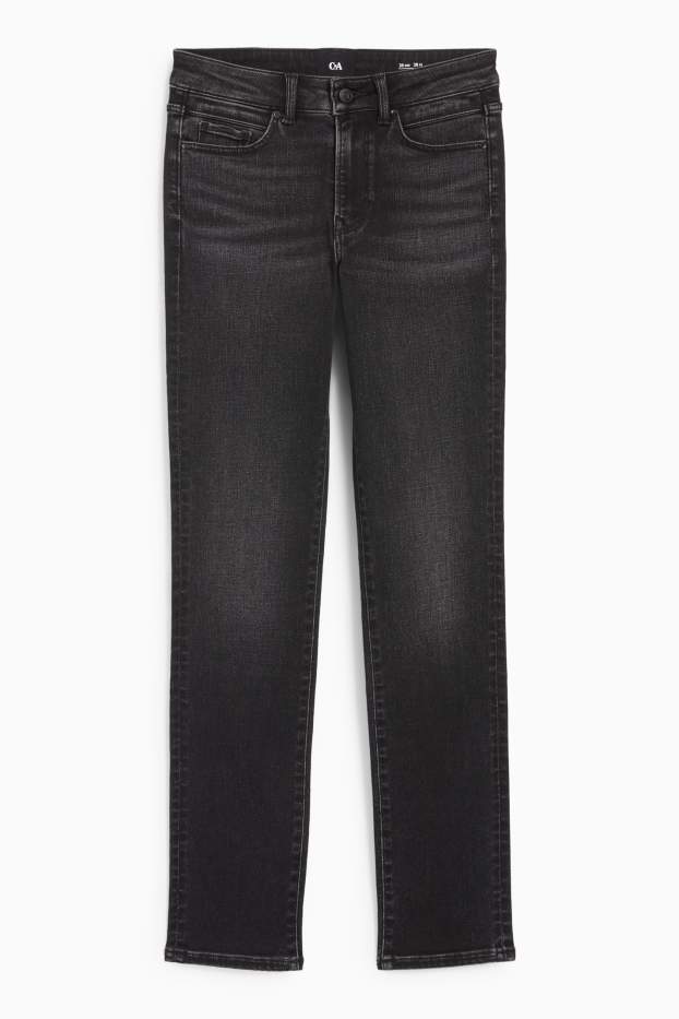 Femei - Slim jeans - talie medie - jeans termoizolanți - LYCRA® - denim-gri închis
