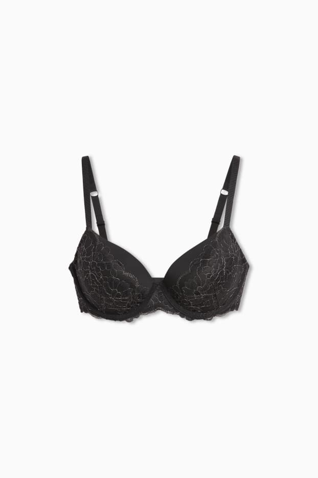 Femei - Sutien cu armătură - FULL COVERAGE - vătuit - negru