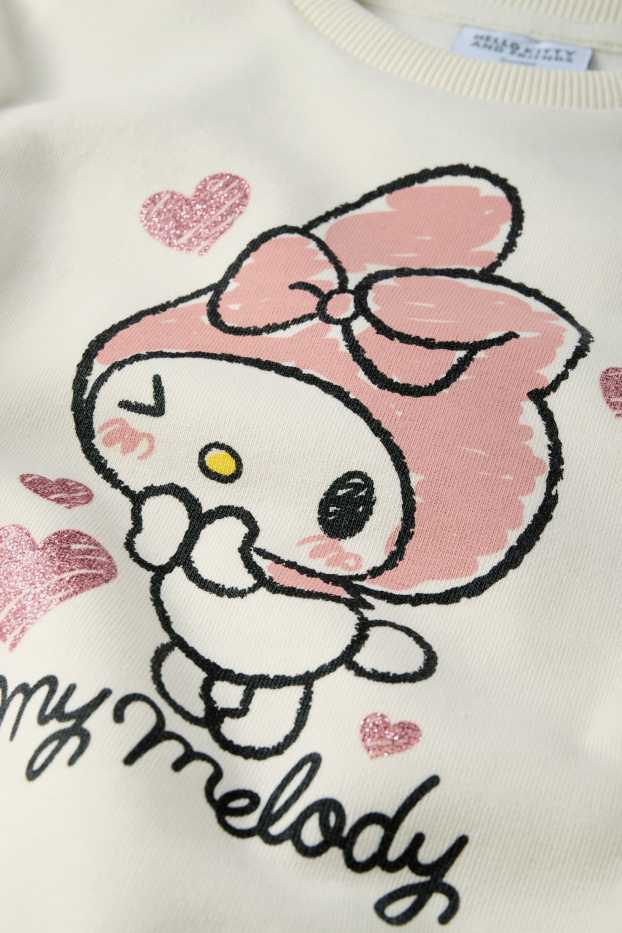 Copii - Fete - My Melody - bluză de molton - alb-crem