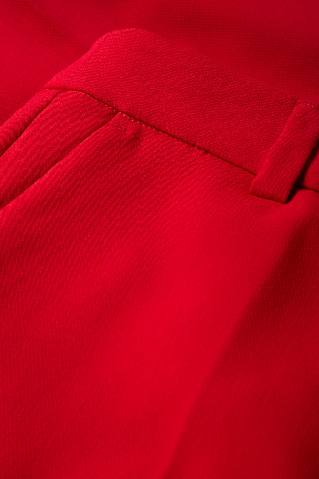 Femei - Pantaloni office - talie medie - regular fit - roșu