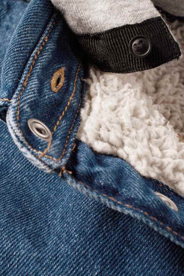Copii - Băieți - Jachetă tip cămașă din denim cu glugă - denim-albastru