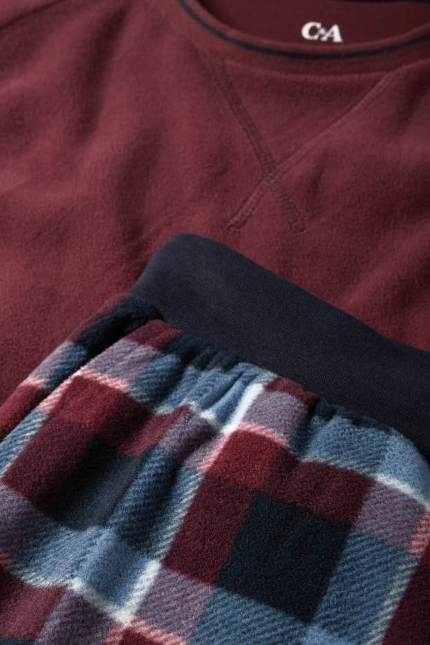 Bărbați - Pijama de iarnă - bordo