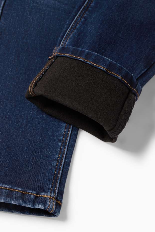 Copii - Fete - Skinny jeans - jeans termoizolanți - denim-albastru închis