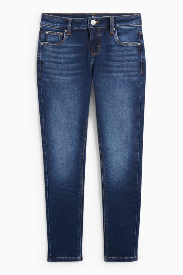 Copii - Fete - Skinny jeans - jeans termoizolanți - denim-albastru închis
