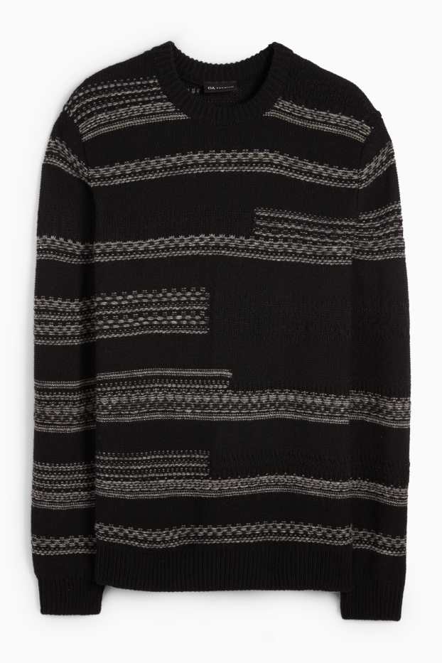 Bărbați - Pulover - cu model - negru