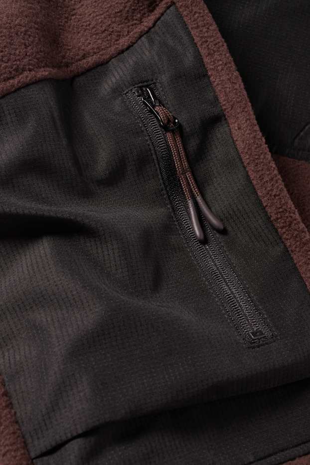 Copii - Băieți - Pantaloni de trening cargo din fleece - maro închis