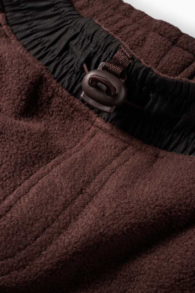 Copii - Băieți - Pantaloni de trening cargo din fleece - maro închis