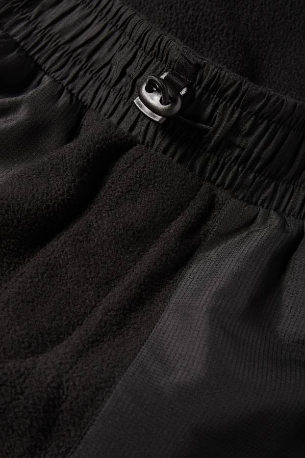 Copii - Băieți - Pantaloni de trening cargo din fleece - negru