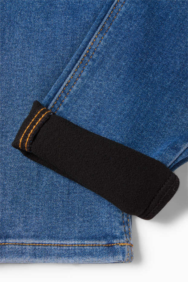 Copii - Fete - Skinny jeans - jeans termoizolanți - denim-albastru