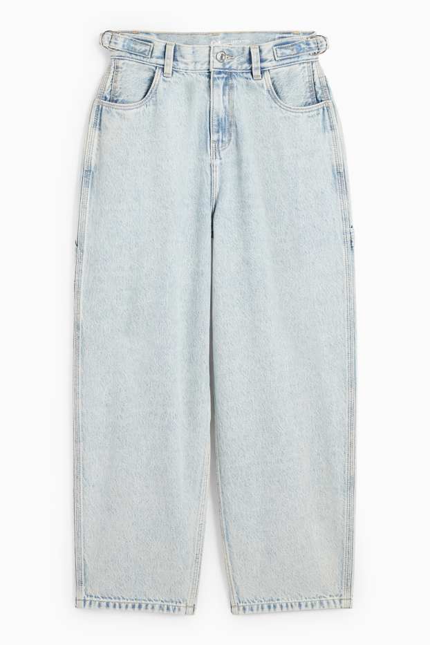 Copii - Fete - Balloon jeans - denim-albastru deschis