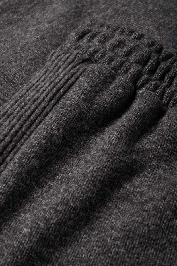 Femei - Pantaloni de trening din tricot - gri închis