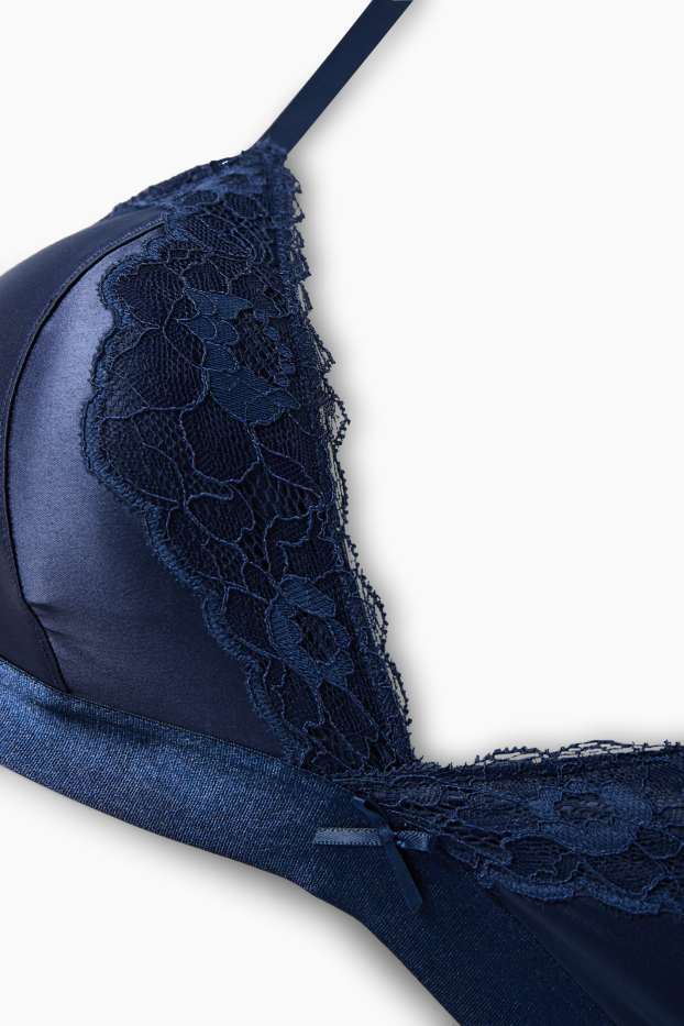Femei - Bralette - vătuit - albastru închis