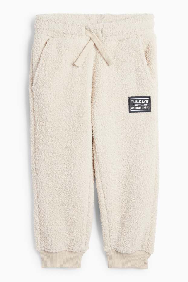 Copii - Băieți - Pantaloni de trening de fleece - alb-crem