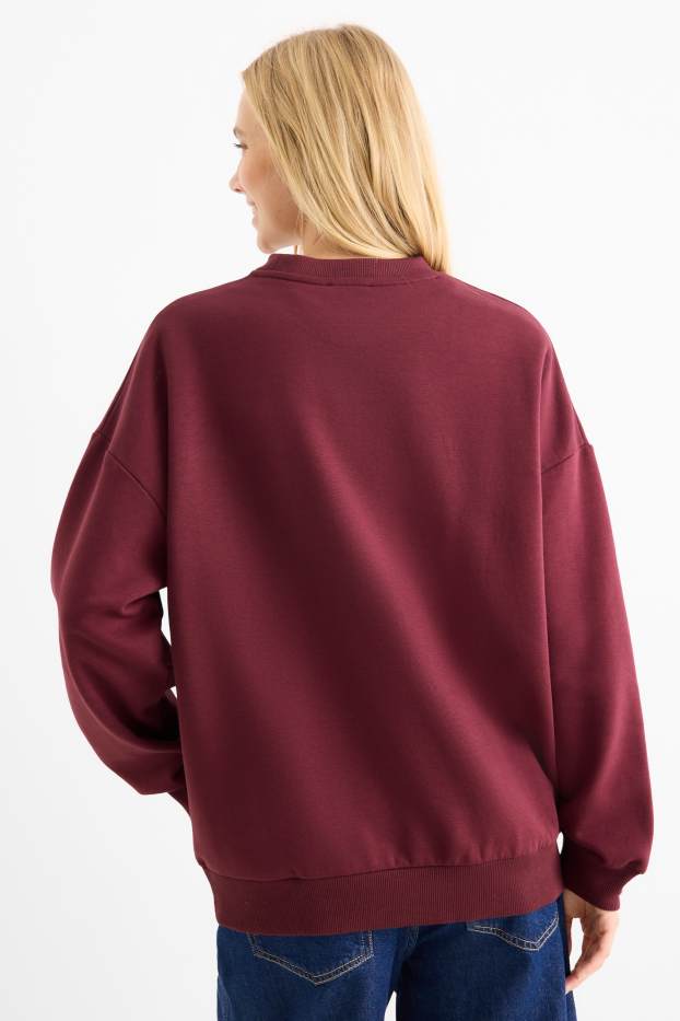Femmes - Sweat - rouge foncé