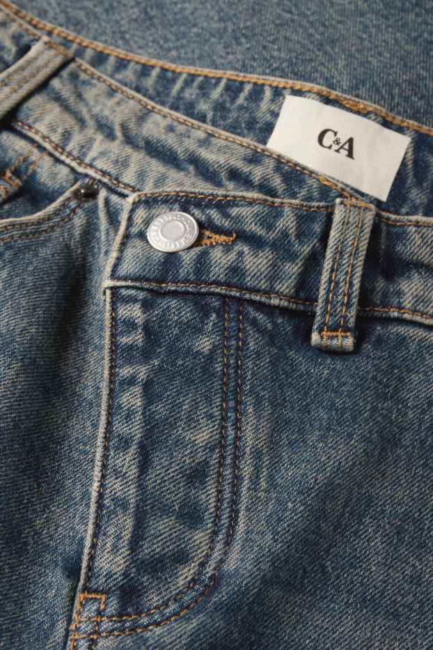 Femei - Wide leg jeans - talie medie - denim-albastru deschis