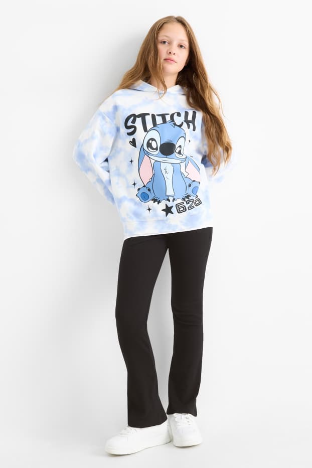 Copii - Fete - Lilo & Stitch - set - hanorac și colanți evazați - 2 piese - albastru / negru