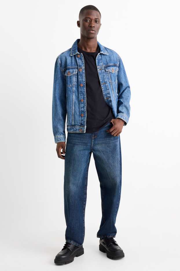 Pánské - Barrel jeans - džíny - modré