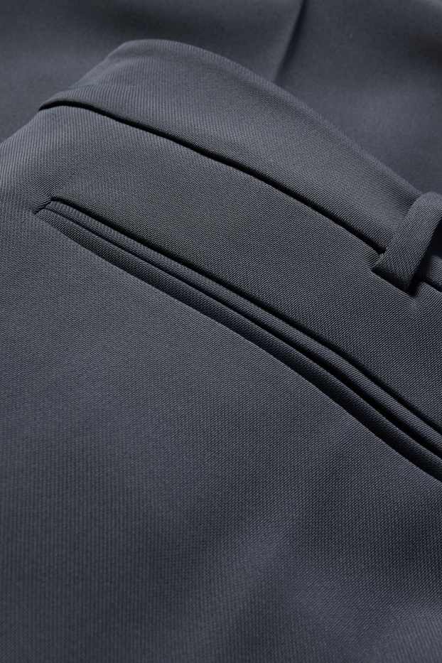 Femei - Pantaloni de stofă - talie înaltă - wide leg - albastru