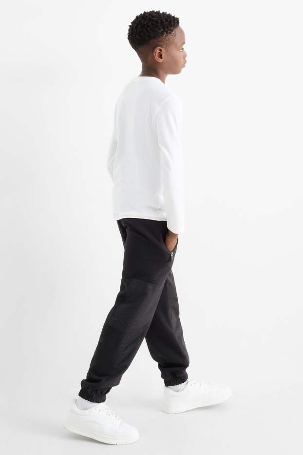 Copii - Băieți - Pantaloni de trening cargo - negru
