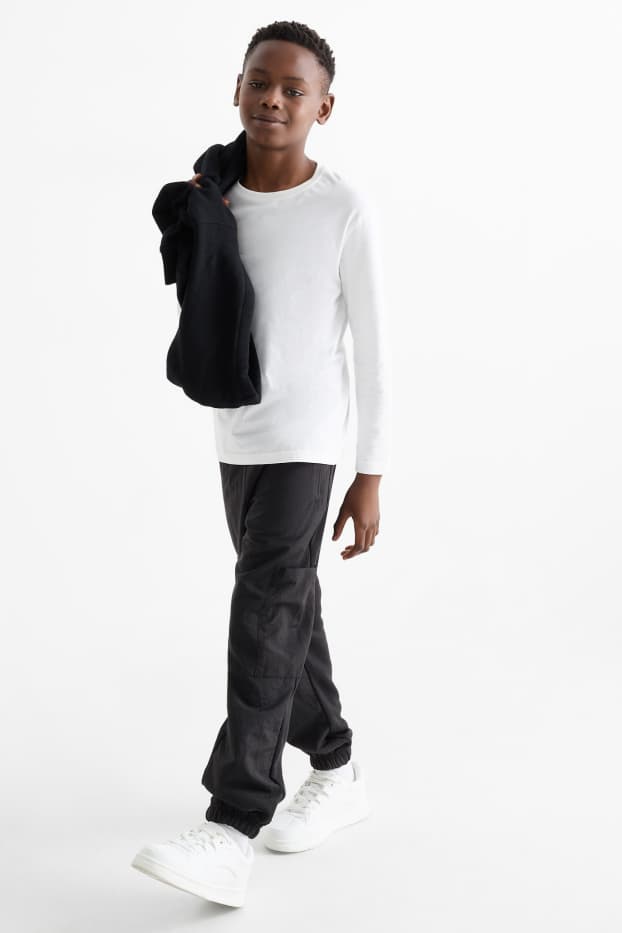 Copii - Băieți - Pantaloni de trening cargo - negru