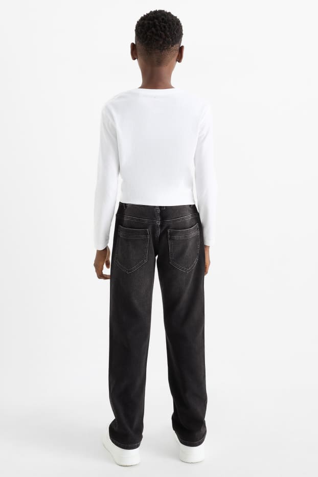 Copii - Băieți - Straight jeans - jeans termoizolanți - jog denim - denim-gri