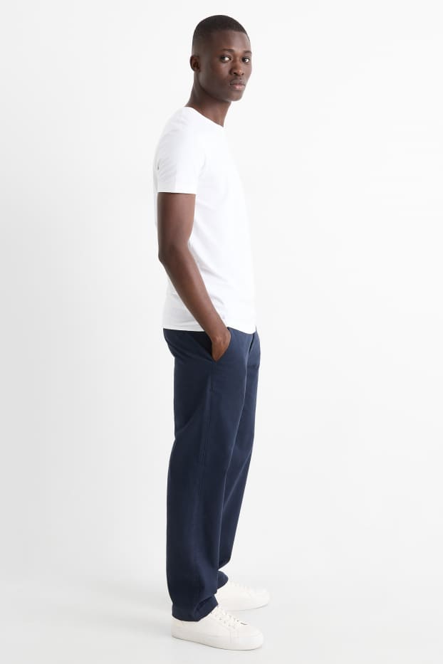 Bărbați - Chino - regular fit - albastru închis