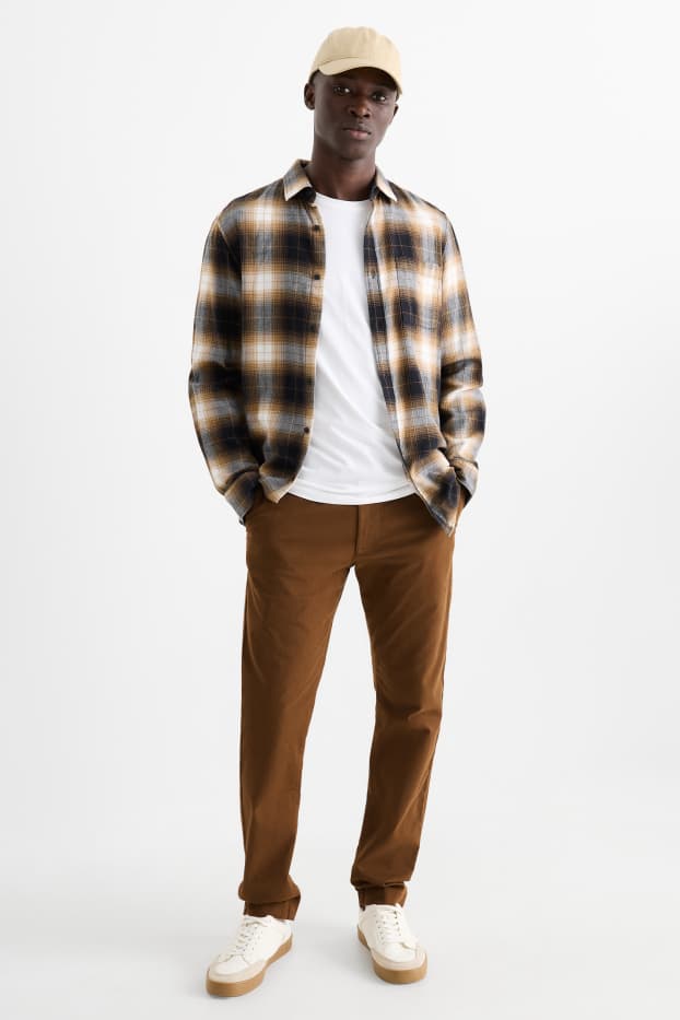 Bărbați - Chino - slim fit - kaki