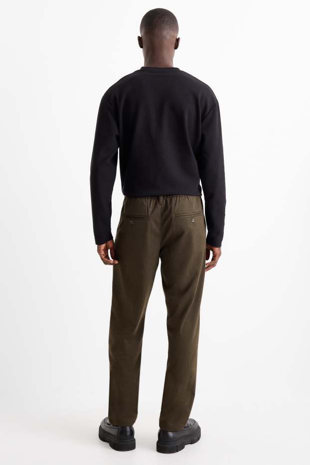 Bărbați - Chino - tapered fit - verde închis
