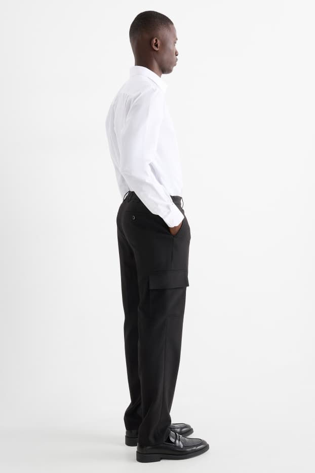 Bărbați - Pantaloni modulari - regular fit - Flex - negru
