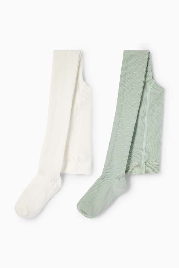 Copii - Fete - Multipack 2 perechi - dresuri - verde deschis