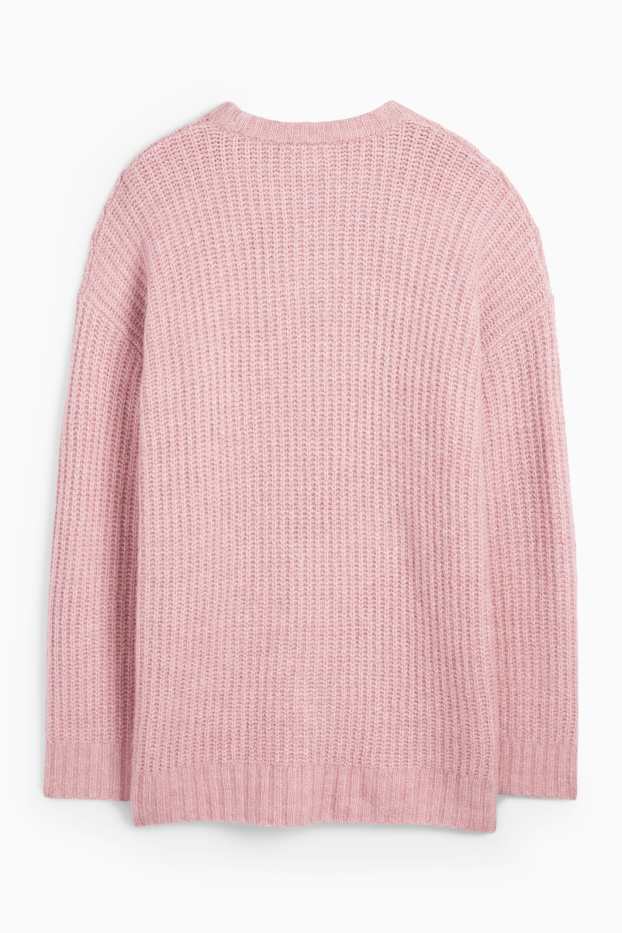 Dames - Trui - geribd - roze