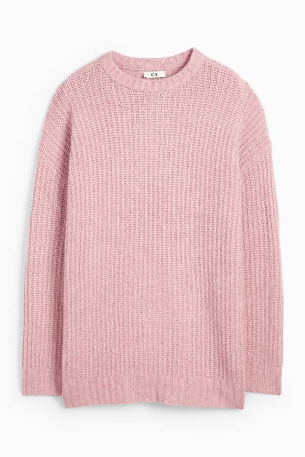 Dames - Trui - geribd - roze