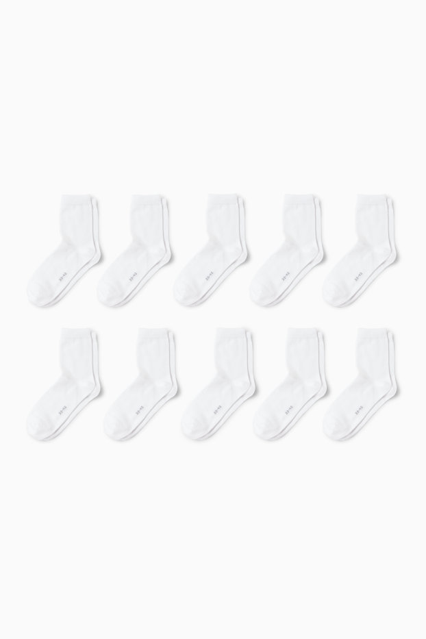 Femei - Multipack 10 perechi - șosete - alb