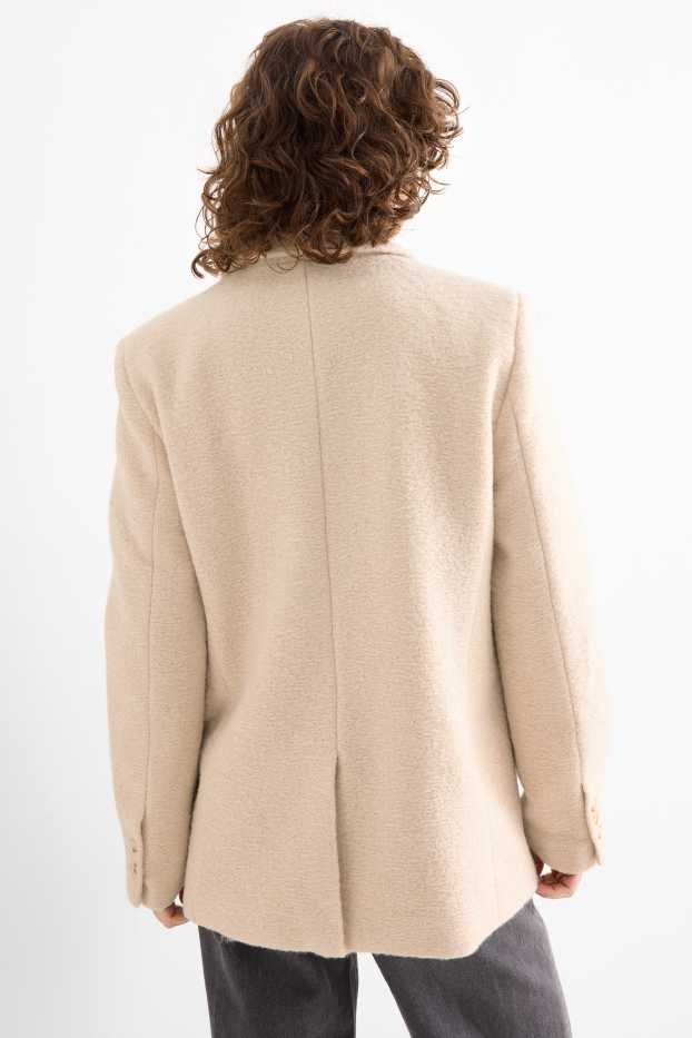 Femei - Blazer lung - relaxed fit - bej deschis
