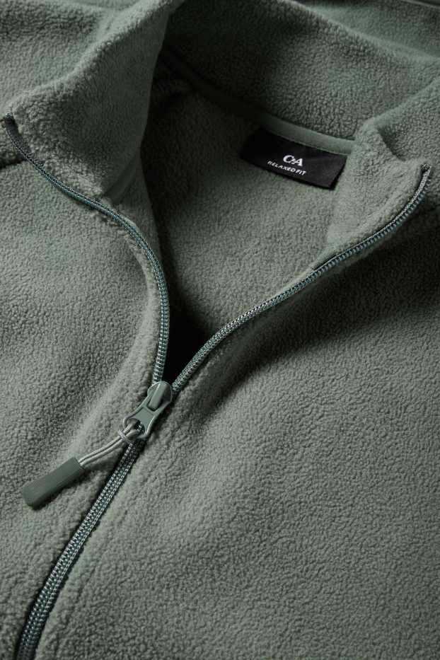Bărbați - Jachetă de fleece - verde închis
