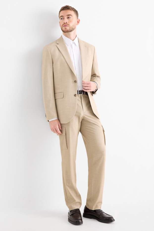 Bărbați - Pantaloni modulari - regular fit - Flex - bej
