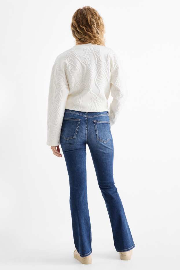 Femei - Bootcut jeans - talie înaltă - LYCRA® - denim-albastru