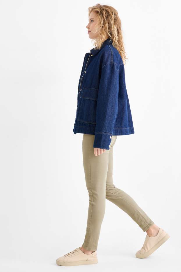 Femei - Jegging jeans - talie înaltă - bej deschis