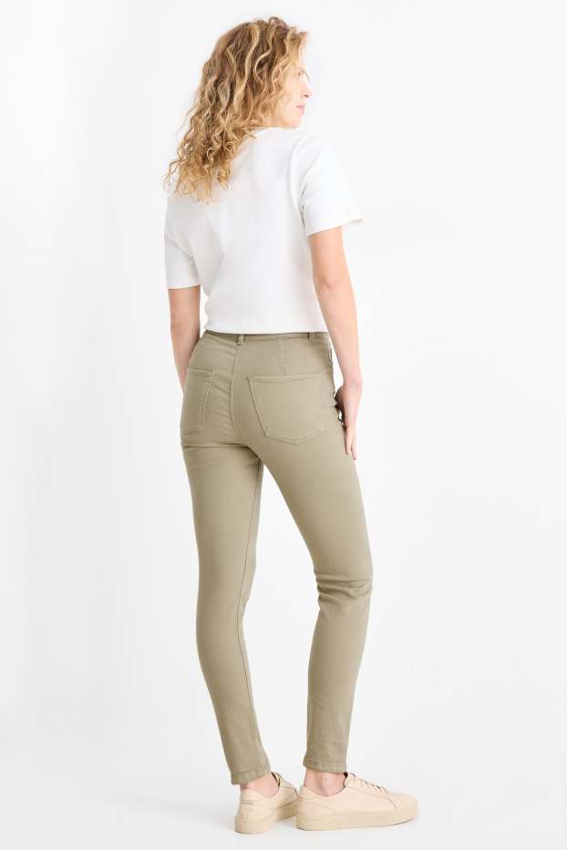 Femei - Jegging jeans - talie înaltă - bej deschis