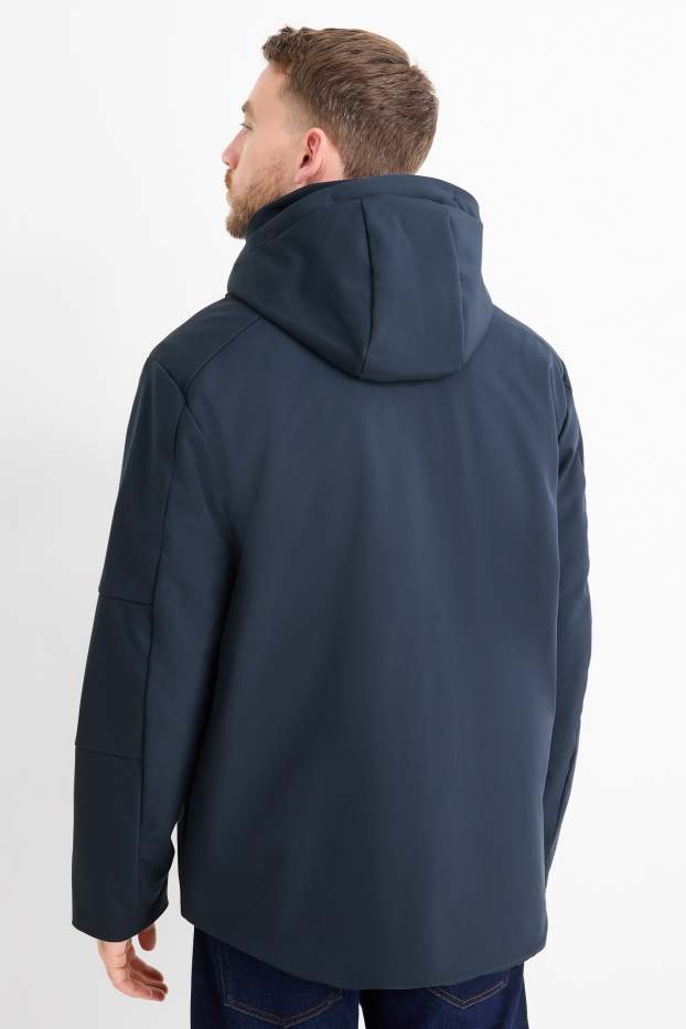Bărbați - Geacă softshell - căptușită - rezistentă la apă - 4 Way Stretch - albastru închis