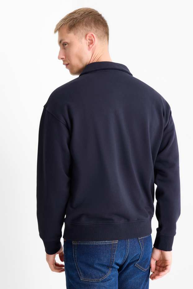 Bărbați - Tricou polo - relaxed fit - albastru închis