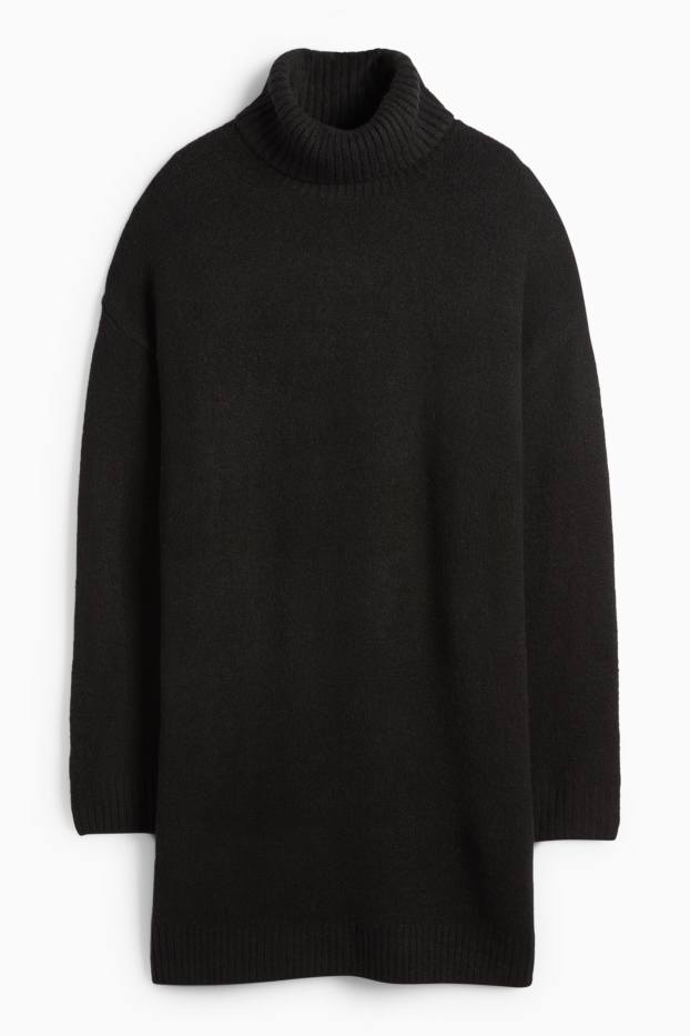 Femei - Rochie din tricot - negru