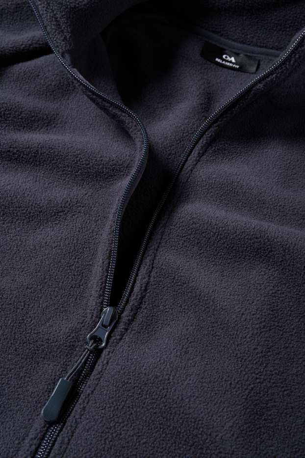 Bărbați - Jachetă de fleece - albastru închis