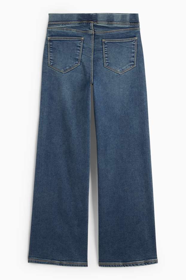 Copii - Fete - Wide leg jeggings - denim-albastru
