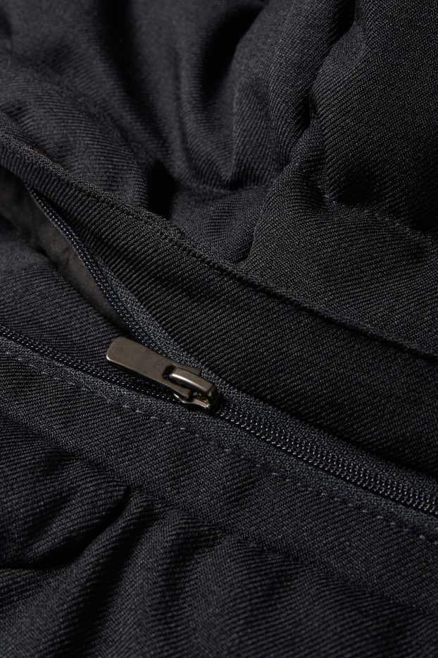 Men - Quilted jacket with hood - water-repellent - dark blue